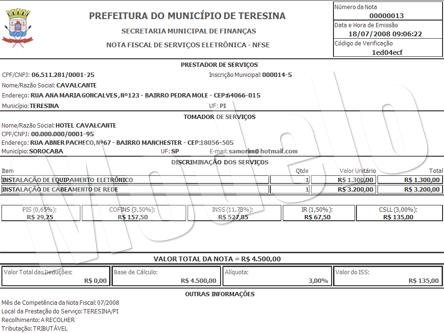 Nota Fiscal de Serviços Eletrônica – NFS-e – CRCDF